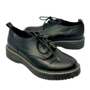MADDEN GIRL Women’s G-Katchy Black platform Oxford Loafers Shoe Size 8 EUC